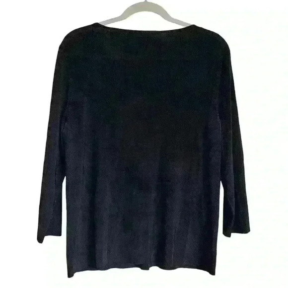 Lucia Burns Sz XL Long Sleeve Butterfly Shirt Beaded - Picture 2 of 9